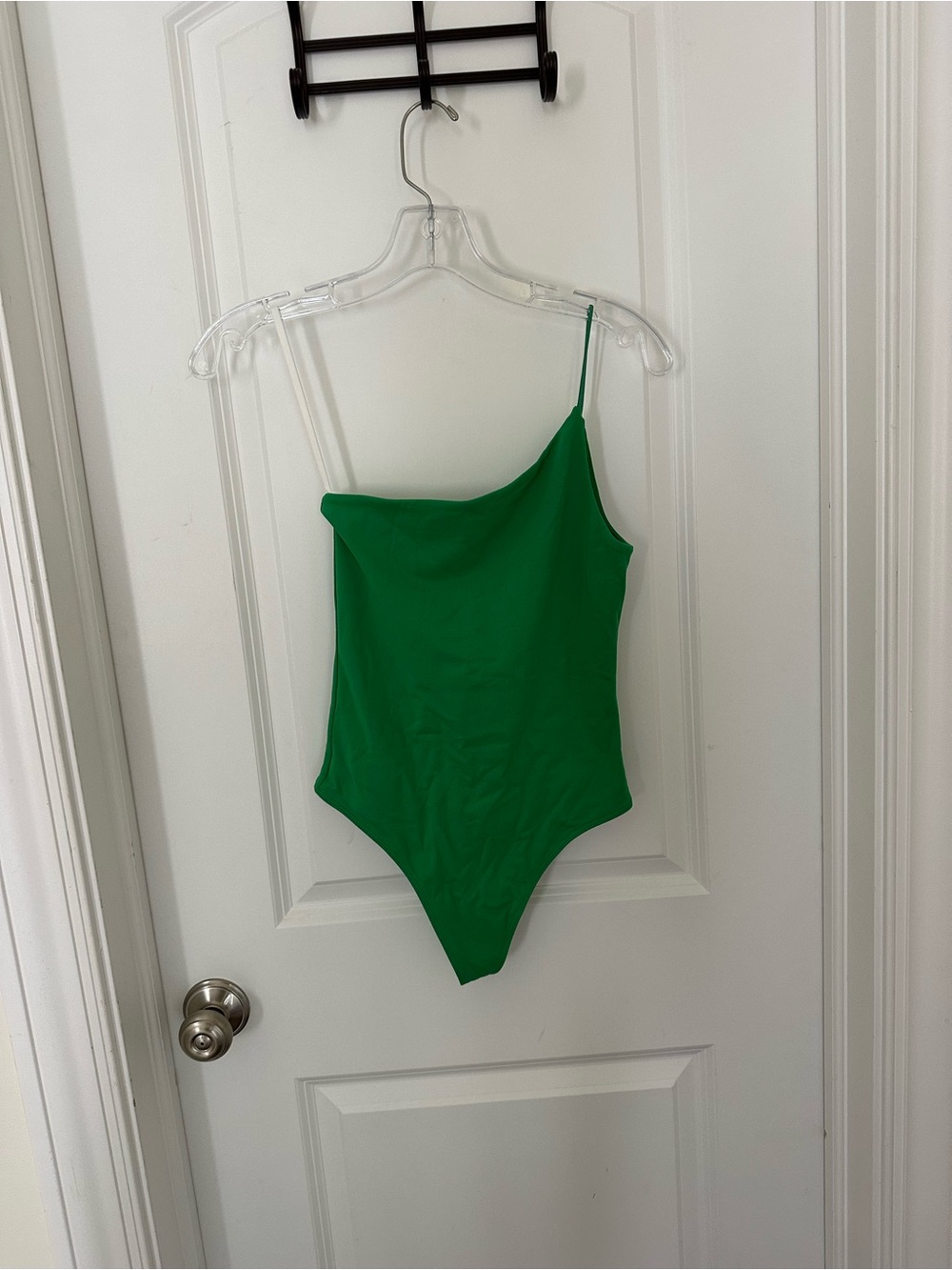 Babaton Green Asymmetric Bodysuit